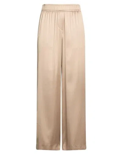 Brunello Cucinelli Woman Pants Khaki Size 12 Silk, Elastane In Brown