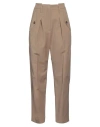 Brunello Cucinelli Woman Pants Khaki Size 8 Virgin Wool, Cotton In Beige