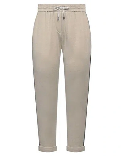Brunello Cucinelli Woman Pants Khaki Size M Cotton, Silk, Polyamide, Ecobrass In Beige