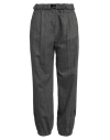 Brunello Cucinelli Woman Pants Lead Size 2 Wool, Virgin Wool, Polyamide, Viscose, Metallic Polyester In Grey