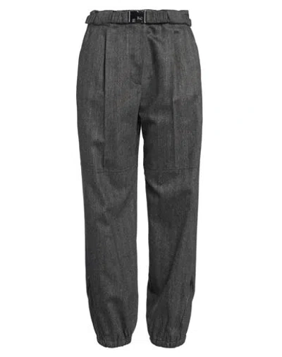 Brunello Cucinelli Woman Pants Lead Size 2 Wool, Virgin Wool, Polyamide, Viscose, Metallic Polyester In Grey