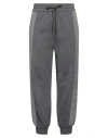 Brunello Cucinelli Woman Pants Lead Size M Cotton, Polyester, Elastane In Grey