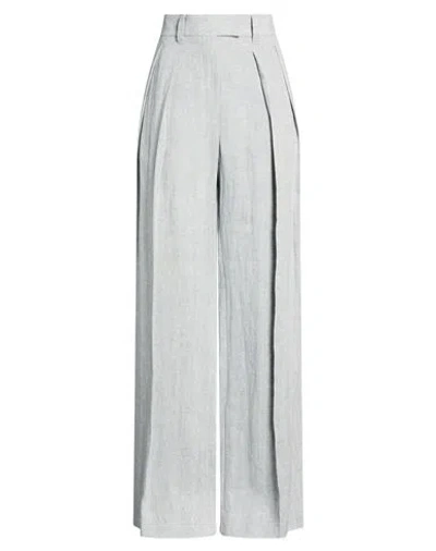 Brunello Cucinelli Woman Pants Light Grey Size 10 Linen, Polyester, Polyamide In Gray