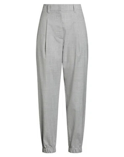 Brunello Cucinelli Woman Pants Light Grey Size 10 Virgin Wool In Gray