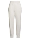 Brunello Cucinelli Woman Pants Light Grey Size 3xl Virgin Wool, Cashmere, Silk In White