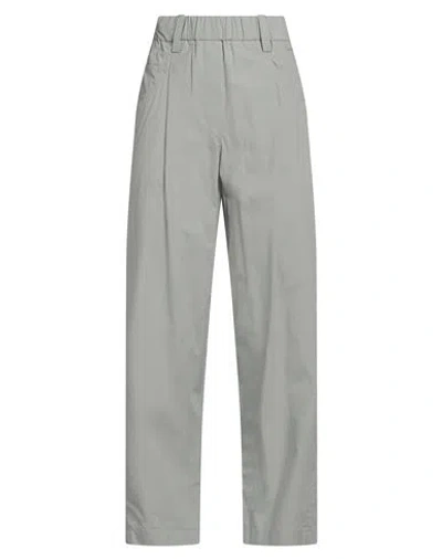 Brunello Cucinelli Woman Pants Light Grey Size 6 Cotton, Brass