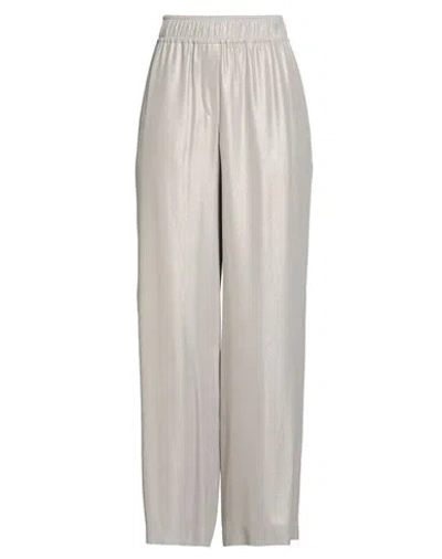 Brunello Cucinelli Woman Pants Light Grey Size 6 Silk In Neutral