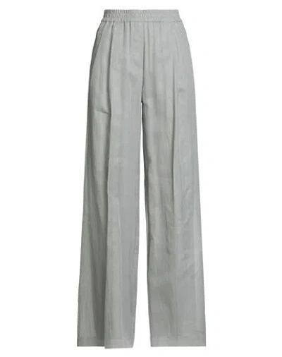 Brunello Cucinelli Woman Pants Light Grey Size 8 Cotton In Gray