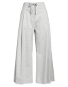 Brunello Cucinelli Pleated Wide-leg Ankle Cotton Felpa Spa Pants In Grey