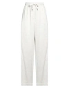 Brunello Cucinelli Woman Pants Light Grey Size L Cotton, Silk, Polyamide, Ecobrass