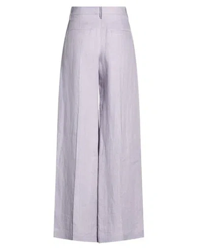 Brunello Cucinelli Woman Pants Lilac Size 10 Hemp, Linen In Multi