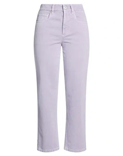 Brunello Cucinelli Woman Pants Lilac Size 14 Cotton In Purple