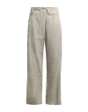 Brunello Cucinelli Woman Pants Military Green Size 8 Cotton, Linen, Leather, Brass In Green
