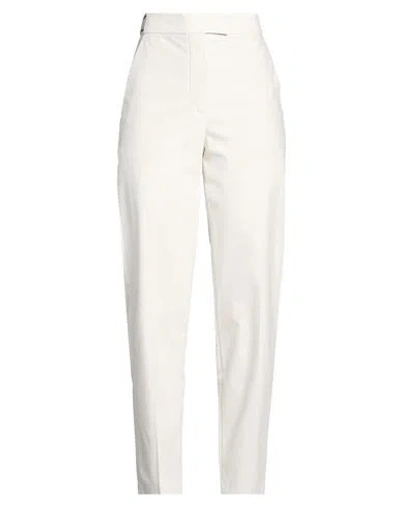 Brunello Cucinelli Woman Pants Off White Size 12 Cotton, Elastane
