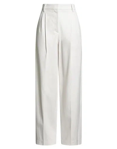 Brunello Cucinelli Woman Pants Off White Size 6 Cotton, Elastane