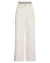 Brunello Cucinelli Woman Pants Off White Size 4 Cotton, Mohair Wool, Polyamide, Metallic Fiber, Elas In Off White
