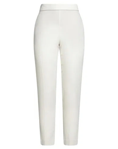 Brunello Cucinelli Woman Pants Off White Size 8 Silk, Cotton, Elastane, Brass
