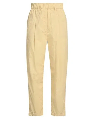 Brunello Cucinelli Woman Pants Pastel Yellow Size 8 Cotton, Brass