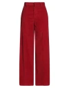Brunello Cucinelli High-rise Cotton Corduroy Wide-leg Pants In Red