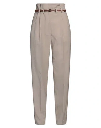 Brunello Cucinelli Woman Pants Sand Size 12 Virgin Wool, Viscose, Cotton, Nylon, Elastane In Beige
