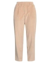 Brunello Cucinelli Woman Pants Sand Size 8 Cotton, Brass In Beige