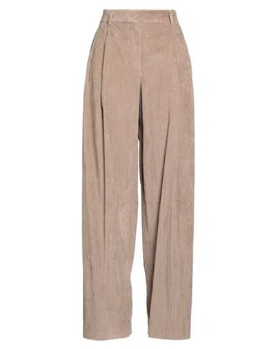 Brunello Cucinelli Woman Pants Sand Size 8 Cotton, Elastane In Neutral