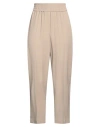Brunello Cucinelli Woman Pants Sand Size 8 Viscose, Virgin Wool In Beige