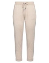 Brunello Cucinelli Woman Pants Sand Size Xl Cashmere, Silk, Polyamide, Metallic Polyester In Beige