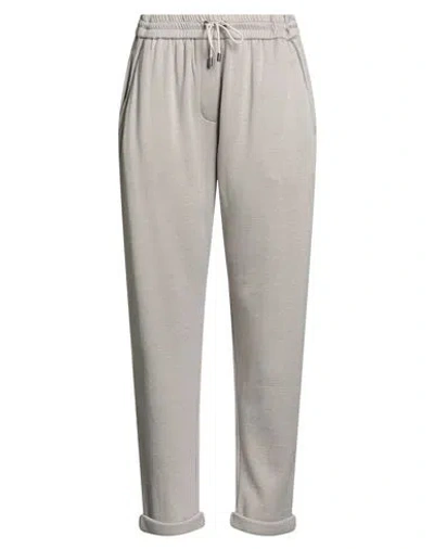 BRUNELLO CUCINELLI BRUNELLO CUCINELLI WOMAN PANTS SAND SIZE XXL COTTON, SILK, POLYAMIDE, BRASS