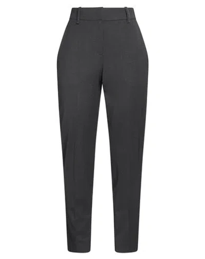 Brunello Cucinelli Woman Pants Charcoal Size 10 Virgin Wool, Polyamide, Elastane, Brass In Grey