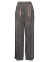 Brunello Cucinelli Woman Pants Charcoal Size 4 Polyester, Virgin Wool In Grey