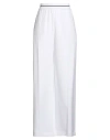 Brunello Cucinelli Woman Pants White Size 3xl Cotton, Elastane In White