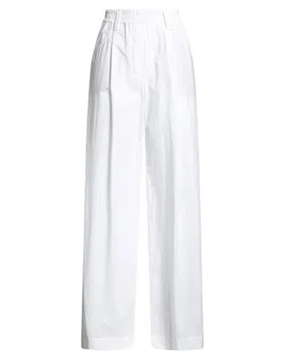 Brunello Cucinelli Woman Pants White Size 6 Cotton