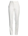 Brunello Cucinelli Woman Pants White Size 6 Cotton, Brass In White