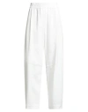 Brunello Cucinelli Woman Pants White Size M Cotton, Elastane In White