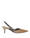 Brunello Cucinelli Woman Pumps Brown Size 7 Leather