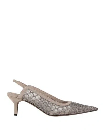 Brunello Cucinelli Bead-embellished Tulle Slingback Pumps In Multi