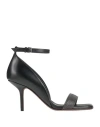 Brunello Cucinelli Bead-embellished Leather Sandals In Black