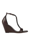 Brunello Cucinelli Sandalen Mit Wedge-absatz In Brown