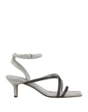 Brunello Cucinelli Woman Sandals Grey Size 7 Leather