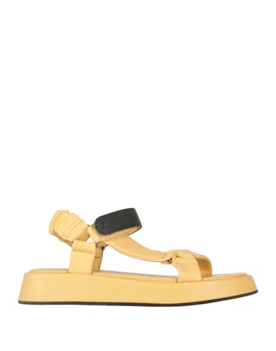 Brunello Cucinelli Sandals In Yellow