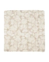 Brunello Cucinelli Flower Print Square Silk Pongee Scarf In Beige