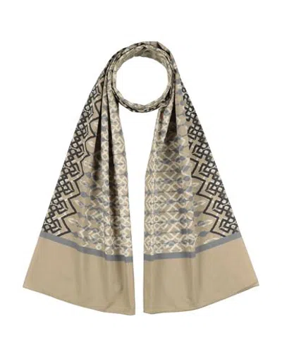 Brunello Cucinelli Woman Scarf Beige Size - Cotton In Gray
