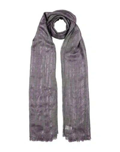 Brunello Cucinelli Woman Scarf Grey Size - Cashmere, Viscose, Polyester In Gray
