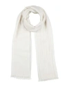 Brunello Cucinelli Woman Scarf Ivory Size - Cashmere, Silk, Polyamide In White