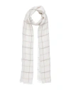 Brunello Cucinelli Woman Scarf Ivory Size - Linen, Silk, Brass
