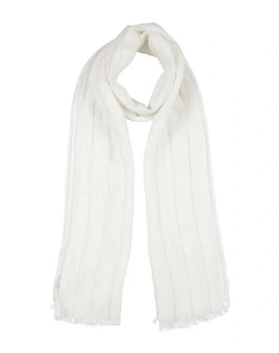 Brunello Cucinelli Woman Scarf Ivory Size - Linen, Viscose, Polyester In White