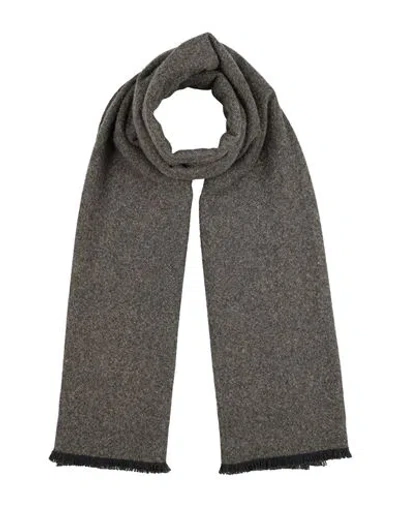 Brunello Cucinelli Woman Scarf Khaki Size - Cashmere, Alpaca Wool, Polyamide, Metal Fiber, Polyester In Gray