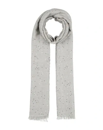 Brunello Cucinelli Woman Scarf Light Grey Size - Cashmere, Silk, Polyamide