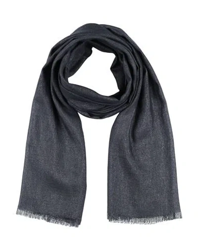 Brunello Cucinelli Woman Scarf Midnight Blue Size - Cashmere, Silk, Polyamide In Blue
